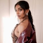Charithra Chandran Instagram - You see my, thick thighs Lost when you look into my brown eyes See, my little waist can make you switch sides You never know the devil in a disguise Styling: @hollyevawhite wearing @tolucoker Hair: @hairbychrislong using @dysonhairpro Makeup: @louisekimmakeup using @maccosmeticsuk Thank you for having me @britishvogue @netflixuk ❤️