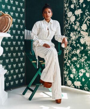 Charithra Chandran Instagram - Ball girl 🎾

Thank you @ralphlauren 
Always the best day out! X 
.
.
Styling @hollyevawhite 
Hair @patrickwilson 
Makeup @sarahillmakeup