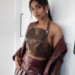 Charithra Chandran Instagram - You see my, thick thighs Lost when you look into my brown eyes See, my little waist can make you switch sides You never know the devil in a disguise Styling: @hollyevawhite wearing @tolucoker Hair: @hairbychrislong using @dysonhairpro Makeup: @louisekimmakeup using @maccosmeticsuk Thank you for having me @britishvogue @netflixuk ❤️
