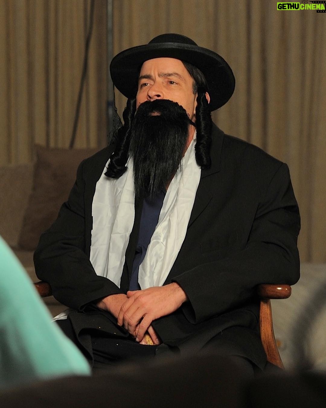 Charlie Sheen Instagram - Happy fourth night of Hanukkah everyone. Getting in character for my short film directed by Sean Penn. Title: "Tallit like it is..." Everywhere; Passover 2017