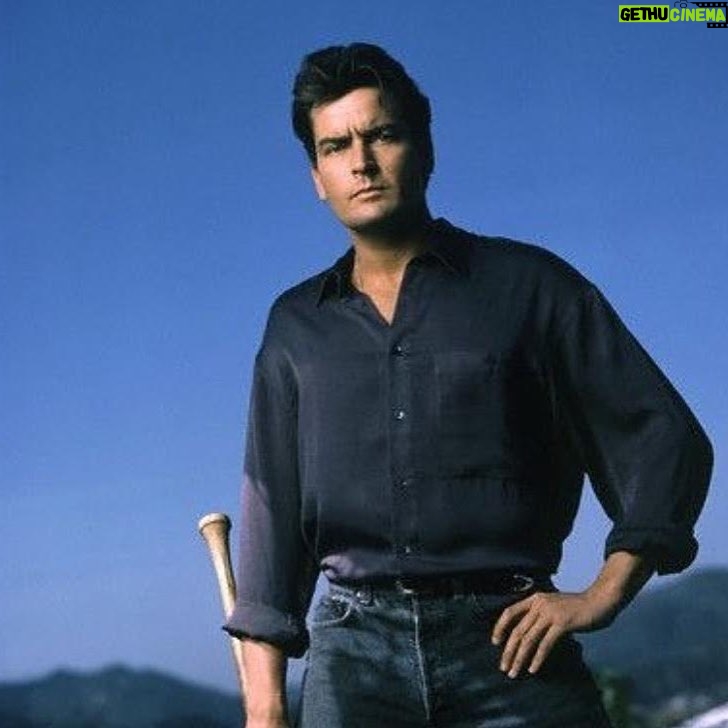 Charlie Sheen Instagram - (how SO many 80's fashion decisions went shit-city...) "Tucked? Untucked? Tucked? Untucked? Tucked? Untucked?" © #tbt 