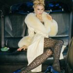 Charlotte McKinney Instagram – Mob wife for favorite @edie_parker 🌷🍀