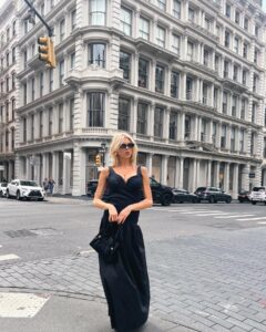 Charlotte McKinney Instagram - @annaquanlabel dress making me feel like a proper ladaaayy