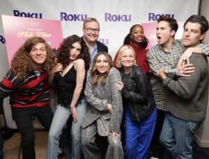 Chelsea Peretti Instagram - BELATED thank you to the amazing @vidiots for hosting #FirstTimeFemaleDirector was so fun to see the cast and crew all together again and all the comedy people who came to hang. It was a special night of togetherness and pls dont hate me Im gonna have to do multiple posts bc 10 pix isnt enough to thank everyone involved in the making of a movie. @natashaleggero @megsstalter and @meganomullally u were missed! And @carmenyescarmen hehe and @timheidecker Photo Credit: @lestudiophoto   @therokuchannel shakeshack @vossworld