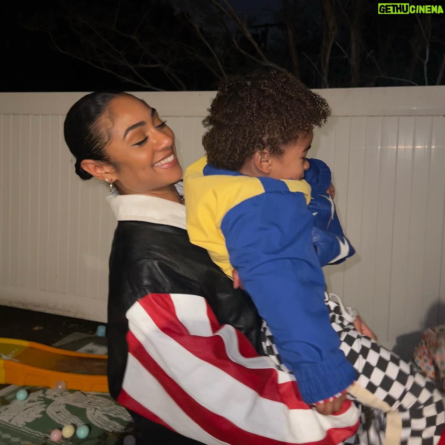 Chelsea Tavares Instagram - Lightening Mcqueen & Vintage race car jackets 🏁 🖤🏎️