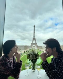 Chen Bolin Instagram - ⚫️ CHANEL ⚪️ Paris 🗼Family & friends 🇫🇷✨ #CHANELFallWinter #CHANELShow