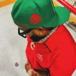 Chico Bean Instagram - “Tonight I’m tryna strike like lightning in Tampa Bay, a walking gift, so I got on Christmas Colors in May”…