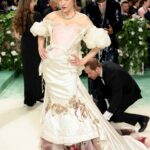 Chloë Sevigny Instagram - Thank you @anakhouri for inviting me as your guest to this years Met gala and outfitting me with your magical jewelry, no words for this necklace, ear cuff and rings. Custom repurposed Victorian gowns stirred up in a cauldron and stiched together into this masterpiece by the great @dilarafindikoglu 🥀 Styled by @haleywollens #haleywollens Make up @mollygreenwald using @diorbeauty Hair @mustafayanaz using @bumbleandbumble Thank you @voguemagazine @amanda.l.horton 📸 @dimitrioskphoto