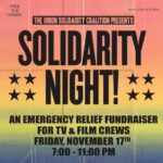 Chloë Sevigny Instagram - JOIN US FOR A NIGHT OF SOLIDARITY Friday 11/17 DANCING, DRINKS, FOOD TRUCKS LIVE PERFORMANCE BY @RAMY YOUSSEF & @ILANA GLAZER HOSTED BY @BENSTILLER & @JEREMYOHARRIS MUSIC BY DJ @DEDELOVELACE Entry, food & drinks FREE for IATSE & TEAMSTERS!  Let’s help our crews as we all celebrate getting back to work. An Emergency Relief Fundraiser for Film & TV Crews benefiting MPTF RSVP for the address and tickets at tuscfundraisernyc.rsvpify.com (https://tuscfundraisernyc.rsvpify.com/?securityToken=jkJ21V5c3KFaS1AM7csKI7Zt7FqnhU4Z)