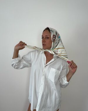 Chloë Sevigny Instagram - Aurel Schmit / Supreme silk scarf 
@aurel_sex @supremenewyork 
#weheardsexsells