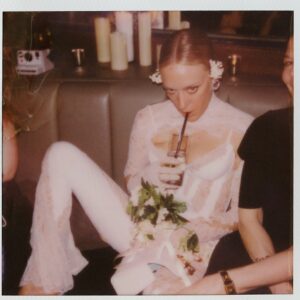Chloë Sevigny Instagram - A week ago today. Doing some much needed hydrating between dances at my brother Pauls club #paulscasablanca formally known as #swaylounge. Thank you Paul for hosting our wedding after party, for helping me pick the menu, drinks, logistics, music, driving us off to the reception, words of encouragement, lending me your wife @serpentsea, my maid of honor, who spent countless hours these last months organizing my bachelorette weekend, shower, dresses, flower children outfits, making #justmarried signs the list goes on and on. Most of all thank you for walking me down the aisle. I love you. 
Custom catsuit @muglerofficial by @cadwallader 
Flowers @pretendplantsandflowers 
Shoes @manoloblahnik 
Jewels @kentshire 
Look @haleywollens & moi 
📸 @briannalcapozzi