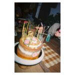 Chloe Bennet Instagram - i dropped my whole cake on the floor (twice) during my party and it was still yum. !! another year older and still eating food off the floor. —love you cuties, thanks for all the bday love 🎀