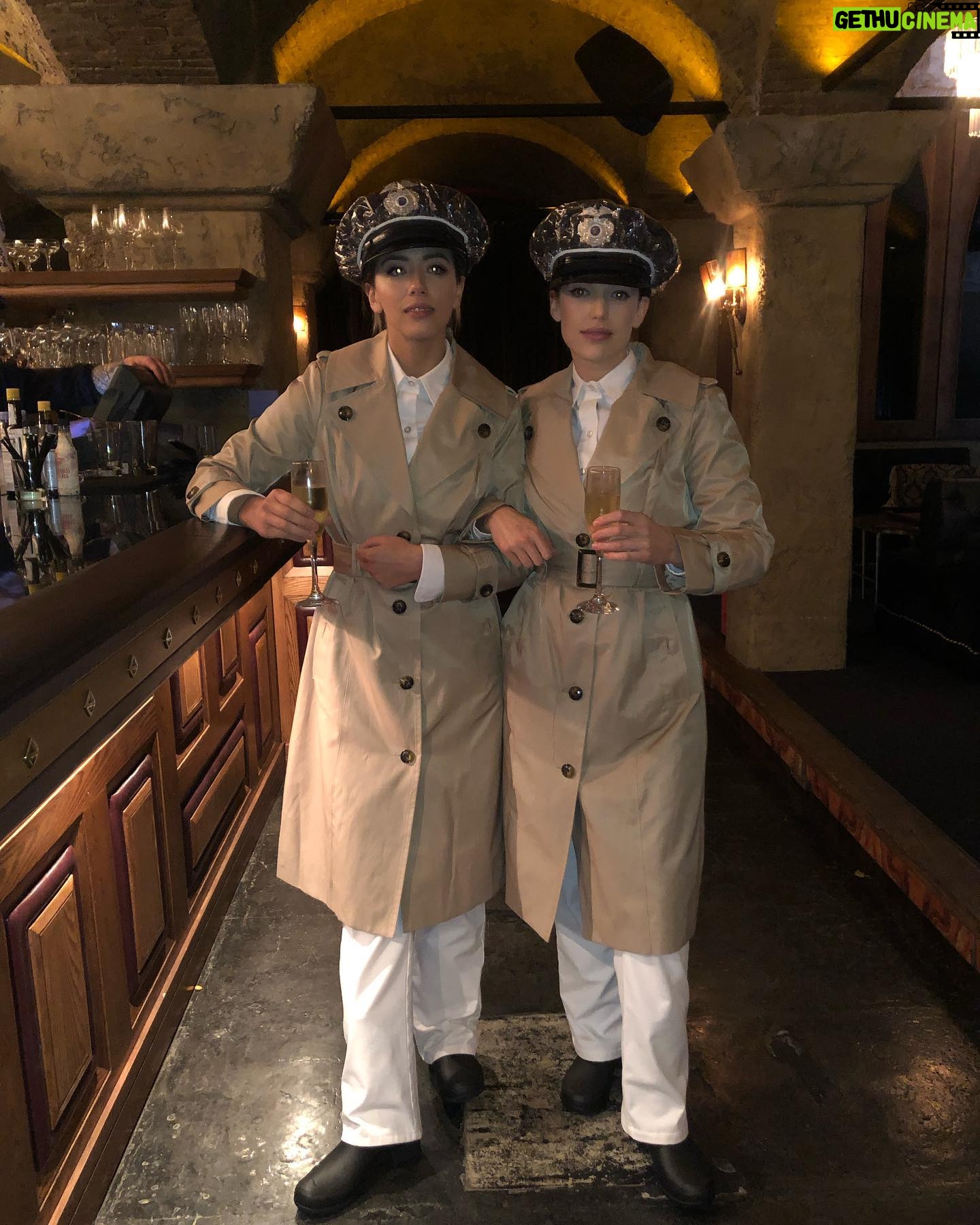 Chloe Bennet Instagram - OKAY. So for last nights episode of #agentsofshield Elizabeth and I were told we had a night shoot at The Roosevelt hotel. The hotel is a staple in Hollywood and oozes Hollywood glam, so we were over the moon because we thought “omg wowww we get to both have this really fun glamorous night of shooting, maybe in ball gowns or some fancy cocktail situation, like, yesss we finally made it in Hollywood!”... but then we find out we were shooting scenes dressed as a morticians, in the rain, and would be shooting in FULL period piece mortician outfits, along with beige wet suits underneath. So pretty much the exact opposite of what we thought the night was gonna be. Which we thought was veryyy funny for some reason. And then guys guess what?...turns out there is literally NOTHING more fun than running around a fancy hotel dressed as a 1950’s mortician. I have over 214 pictures/videos of that night. I don’t know why we thought this was so funny. Hands down one of my favorite nights of shooting. But anyway I’ve been waiting to post these bts shots for over a year now and I’m so glad the world gets to see them, cause they are very important lol. @lil_henstridge l I lo0o0o0vveeee uuuuuu. Edit: wow this caption is all over the place, but you get it right?