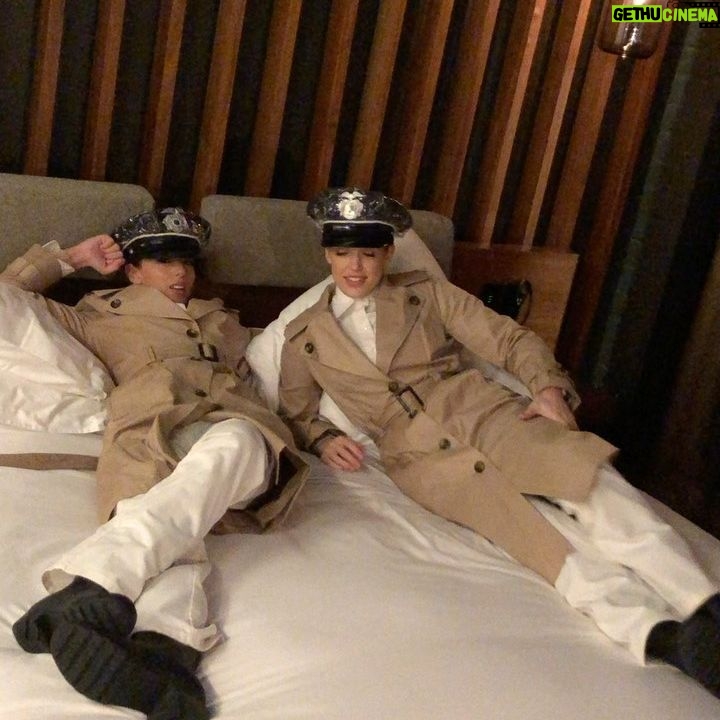 Chloe Bennet Instagram - OKAY. So for last nights episode of #agentsofshield Elizabeth and I were told we had a night shoot at The Roosevelt hotel. The hotel is a staple in Hollywood and oozes Hollywood glam, so we were over the moon because we thought “omg wowww we get to both have this really fun glamorous night of shooting, maybe in ball gowns or some fancy cocktail situation, like, yesss we finally made it in Hollywood!”... but then we find out we were shooting scenes dressed as a morticians, in the rain, and would be shooting in FULL period piece mortician outfits, along with beige wet suits underneath. So pretty much the exact opposite of what we thought the night was gonna be. Which we thought was veryyy funny for some reason. And then guys guess what?...turns out there is literally NOTHING more fun than running around a fancy hotel dressed as a 1950’s mortician. I have over 214 pictures/videos of that night. I don’t know why we thought this was so funny. Hands down one of my favorite nights of shooting. But anyway I’ve been waiting to post these bts shots for over a year now and I’m so glad the world gets to see them, cause they are very important lol. @lil_henstridge l I lo0o0o0vveeee uuuuuu. Edit: wow this caption is all over the place, but you get it right?