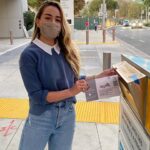 Chloe Bennet Instagram - When you get home from voting and you realize your pics are awkwardly identical to someone else’s... down to the location, sweater, and poses?? This for real was not planned, but not mad at it! I guess if you’re gonna copy someone... might as well be the fuckin’ 👑 Also... VOTE.