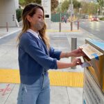 Chloe Bennet Instagram - When you get home from voting and you realize your pics are awkwardly identical to someone else’s... down to the location, sweater, and poses?? This for real was not planned, but not mad at it! I guess if you’re gonna copy someone... might as well be the fuckin’ 👑 Also... VOTE.