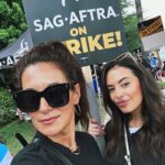 Chloe Bridges Instagram - Hopefully this strike will be over soon 😬😬 but in the meantime it’s been great seeing old work buds (anyone catch my 2006 George Lopez episode lol) and making new friends too. Thank you @varonp for photos @angeliquecabral for your impressively long selfie arm and @latinasactingup for always being amazing organizers #unionstrong