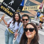 Chloe Bridges Instagram - Hopefully this strike will be over soon 😬😬 but in the meantime it’s been great seeing old work buds (anyone catch my 2006 George Lopez episode lol) and making new friends too. Thank you @varonp for photos @angeliquecabral for your impressively long selfie arm and @latinasactingup for always being amazing organizers #unionstrong