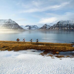 Chris Burkard Instagram - The colder corners of the world often escape our attention when considering waves to seek out and hopefully surf. Sometimes in the moment, when it’s dark, freezing, and the only thing standing between you & good waves is a wet wetsuit and a snowy parking lot, you don’t want to go through the discomfort of changing out… but without a doubt, the small sacrifice leads to greater memories, happines, and sometimes even an art form that hopefully inspires others to do the same. These memories from a surf expedition in Iceland, 2021, for @billabong were no exception… but certainly worth the effort that led us to empty lineups accompanied only by adjacent peaks and an occasional whale sighting.