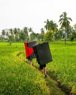 Chris Burkard Instagram - When @chris_sharma went to Hampi, India in 2007 for a bouldering trip, I remember feeling inspired to visit such wild and somewhat unattainable destination filled with exotic creatures and dense jungles. 10 years later, I found myself trekking through those same jungles in Hampi on a shoot for @prana .... hearing the sounds of snakes killing birds & trying to keep my distance from truly aggressive monkeys who watched from above. Setting foot in a such a unique corner of the world felt surreal after being inspired by a climbing film all those years ago but I was truly excited to have an adventure of my own.