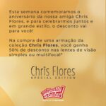 Chris Flores Instagram - Você merece todas as flores, @chrisfloresnet!💐 Nessa semana, nós do Mercadão dos Óculos, estamos celebrando com alegria o aniversário de alguém tão incrível como você. Que este novo ciclo seja repleto de realizações, alegrias e muitooos óculos.🤣 Por onde for, floresça. E continue sempre arrasando com a sua coleção exclusiva: Chris Flores Special Edition! ❤️ #chrisflores #oculosdamoda #oculosdesol #oculosdegrau #mercadaodosoculos