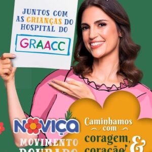 Chris Flores Instagram - Minha querida embaixadora, @chrisfloresnet , tem uma importante mensagem para compartilhar sobre a campanha Movimento Dourado. Esta é uma parceria entre a Noviça e o Hospital do @instagraacc , em prol da luta contra o câncer infantojuvenil. E você pode colaborar adquirindo a Noviça Original Edição Especial do Movimento Dourado, onde todo lucro será revertido para Hospital do GRAACC, e espalhando informação, pois para combater essa doença, a detecção precoce é fundamental! Por isso, fique atento aos sinais da doença: - Dores de cabeça pela manhã e vômito; - Caroços no pescoço, nas axilas e na virilha e ínguas que não resolvem; - Dores nas pernas que não passam e atrapalham as atividades da criança; - Manchas arroxeadas na pele, como hematomas ou pintinhas vermelhas; - Aumento de tamanho na barriga; - Brilho branco em um ou nos dois olhos quando a criança sai em fotografias com flash. Assista e venha caminhar conosco pelo universo encantado de Oz,com coragem, coração e imaginação. #bettanin #movimentodourado #novica #graacc #cancerinfantojuvenil #setembrodourado