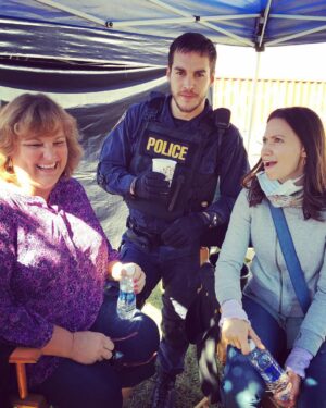 Chris Wood Instagram - Mom came to set!