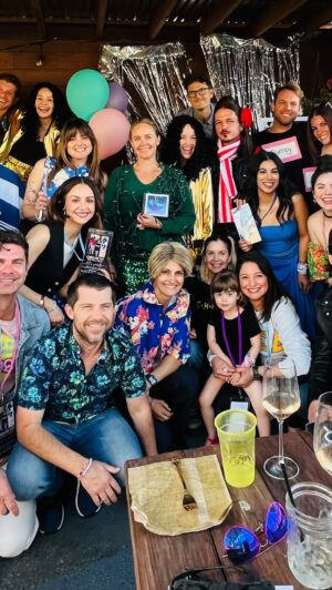 Chrissie Fit Instagram - How lucky can one woman be? ☺️ My amazing BFFs (@karolinbarnes @fifers3000 & @kelleyjakle) surprised me with such a funny and thoughtful party! I was initially terrified (as you see in this video 😅) when I realized everyone was dressed as an era of my life. What a crazy and amazing tour it’s been! Thank you to my beautiful friends for celebrating all the chapters before this and ushering this new one in with such playfulness and love 💖 I adore you all so so much! 

And I believe that this is the last birthday celebration, everyone 🤣