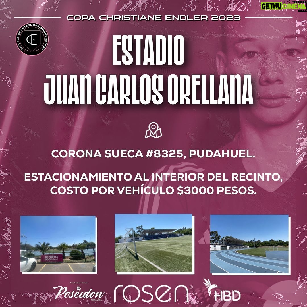 Christiane Endler Instagram - Copa Christiane Endler 2023. Este sábado 23 de diciembre, por fin nos volvemos a encontrar 🤩 en una nueva versión de nuestra Copa Christiane Endler 🏆, Donde todas nuestras alumnas podrán compartir con sus pares de todo chile, además contaremos con la presencia CONFIRMADA de Nuestra Directora Deportiva CHRISTIANE ENDLER @tianeendler para que todas nuestras alumnas puedan disfruta Junto a ella 🥳🫶🏼👏🏼. Nos vemos el próximo sábado para disfrutar y compartir, LAS MUJERES NO TENEMOS LÍMITES 👧🏻⚽️👩🏻. 🏆Copa Christiane Endler 2023🏆. 📍Estadio Juan Carlos Orellana, Pudahuel Corona sueca 8325. Indicaciones importantes: •El estadio es cerrado por ende solo podrán acceder alumnas y familiares debidamente identificados de cada sede, COMUNICA CON TU DIRECTOR PARA INFORMAR Y QUE TU FAMILIA PUEDA INGRESAR SIN PROBLEMAS 👨👩👧👦. • El acceso a la cancha es solo para jugadoras y profesores. los apoderados y familiares, deben permanecer en las áreas comunes (galería, paseo peatonal) 🏟️. • La entrada es liberada (no se cobra), solo hay un costo de estacionamiento para quedar aparcado dentro del recinto 🚗🎫. • Estacionamiento Disponible dentro del estadio 🏟️ (es limitado). • Stand habilitado con venta de hotdog 🌭 y bebidas🥤. - Stand habilitado con productos Christiane Endler 🧤. • El estadio Juan Carlos Orellana es Un Orgullo Para la comuna de Pudahuel y cuenta con instalaciones de primer nivel, solicitamos a toda la familia de Academias Christiane Endler, Cuidar, Respetar y mantener limpios los Sectores Habilitados 🫂🤝. @escuelatianeendlervina @escuelastianeendlercopiapo @escuelatianeendlerillapel2023 @mpudahuel #loprado #quilicura #lascondes @italobravo_pudahuel @cinthyamunoz_concejalapudahuel @joseescobarconcejal @cristianveliz_concejal #tianeendler #tiane #christianeendler #futfem #futbolfemenino #thebest