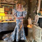 Christina Hendricks Instagram - We started at the unbelievably beautiful property of @soniathouse designed by the exceptional @kenfulk for cocktails and welcoming everyone to New Orleans before we all set out for a little New Orleans French Quarter history with @hottesthelltours . It was especially perfect for those of our friends who were seeing Nola for the first time. Yes, I kept my @csiriano gown on for every second of it! Quite possibly my favorite dress of all time. My father said being at the Soniat House is like being inside my mind🤗
