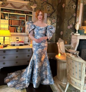 Christina Hendricks Instagram - We started at the unbelievably beautiful property of @soniathouse designed by the exceptional @kenfulk for cocktails and welcoming everyone to New Orleans before we all set out for a little New Orleans French Quarter history with @hottesthelltours . It was especially perfect for those of our friends who were seeing Nola for the first time. Yes, I kept my @csiriano gown on for every second of it! Quite possibly my favorite dress of all time.  My father said being at the Soniat House is like being inside my mind🤗