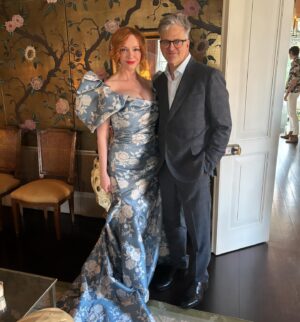 Christina Hendricks Instagram - We started at the unbelievably beautiful property of @soniathouse designed by the exceptional @kenfulk for cocktails and welcoming everyone to New Orleans before we all set out for a little New Orleans French Quarter history with @hottesthelltours . It was especially perfect for those of our friends who were seeing Nola for the first time. Yes, I kept my @csiriano gown on for every second of it! Quite possibly my favorite dress of all time.  My father said being at the Soniat House is like being inside my mind🤗