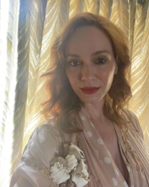 Christina Hendricks Instagram - Peaches and cream for brunch