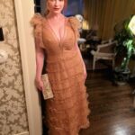 Christina Hendricks Instagram – The #eveningbefore the Emmys party, which is ….. not the evening before this year…..is always so nice to see old friends. Got to hug and kiss so many . Thank you @mptf and @jonandvinnydelivery was soooooo delicious