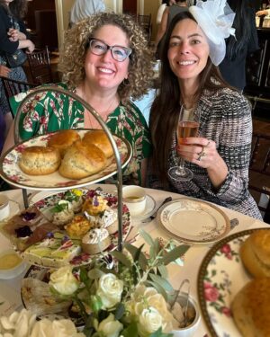 Christina Hendricks Instagram - My beautiful friends threw this gorgeous tea , you know I love a tea, last week to kick off the wedding celebrations. It was such a happy day. A sweet day. Thank you @tamaramello and @lawrensample for everything and each one of you for being there for laughs and tiny tiny little sandwiches! #weddingtea #hightea