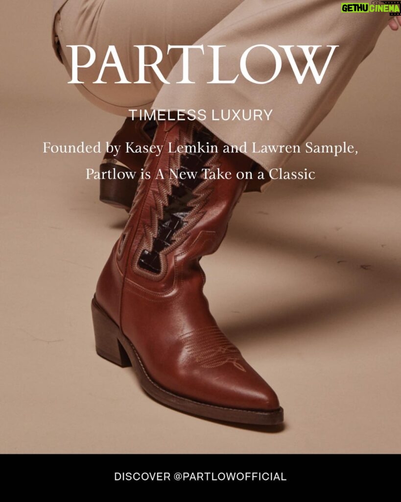 Christina Hendricks Instagram - I couldn’t be more proud and excited for one of my best friends in the world and stylist extraordinaire @lawrensample and her beautiful sister @kaseylemkin who launched their chic classic cowboy boot line @partlowofficial today. They’re gorgeous and sexy and I can’t wait to wear these everyday with everything. Please check them out and treat yourself to a pair! They’ll never go out of style. Love you Lawren. Love you love you. #partlowpov