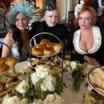 Christina Hendricks Instagram - My beautiful friends threw this gorgeous tea , you know I love a tea, last week to kick off the wedding celebrations. It was such a happy day. A sweet day. Thank you @tamaramello and @lawrensample for everything and each one of you for being there for laughs and tiny tiny little sandwiches! #weddingtea #hightea