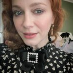 Christina Hendricks Instagram - It’s feeling like the holidays . Mostly that means I’m cold and I’m craving a port wine cheese ball. @catherineosti #triscuit #feelingfestive