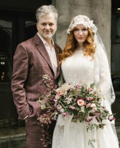 Christina Hendricks Instagram - On Saturday April 20, 2024 I married George Bianchini. It was the most beautiful weekend of my life. Thank you to all of our friends and family for joining us @katyakatyalondon @clairepettibone @paulsmithdesign @soniathouse @napoleonhousenola @kattthompson @milkmakeup @sharime_kayla @sberardweddings @napoleonhouseweddings