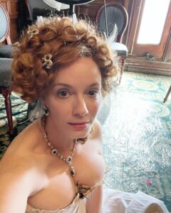 Christina Hendricks Instagram - Corset Content @appletv #buccaneers #corsets