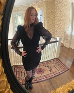 Christina Hendricks Instagram - Sees #Poorthings once. #hollywaddington @hollywaddingtoncostume