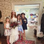 Christina Hendricks Instagram – My mother has Alzheimer’s and was not able to come to New Orleans for our wedding, so we brought the wedding to her yesterday in our backyard. My mother has always been my best friend and there was no way we weren’t going to share our love and celebrate with the biggest supporter and cheerleader in my life. When you are living so in the moment, so in the present, it is so important to have beauty and love and happiness around you. This time we had flower girls and dogs and more wonderful friends join us. @garbage surprised us with a Scottish wedding twist to this ceremony and it was another perfect day. @gillyflowersla made beautiful arrangements inspired by our New Orleans wedding and who wouldn’t want to wear their wedding dress twice!!! @katyakatyalondon @clairepettibone #alzheimers