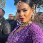 Christina Milian Instagram – Splashes of color & love in Côte d’Azur 💒💜✨ 
When the wedding invitation says ‘Colorful, Elegant Indian Attire’ you dress the part & even better we experienced the culture! Such a beautiful parade down the isle with the groom. #WeUnderstoodTheAssignment 🥳 
Congrats Again to the Kamani’s! Had a blast.

Outfit: @indianfashionsparis