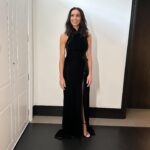 Christine Lampard Instagram - NTAs READY…good luck to @loosewomen and all involved 🖤 Wearing preloved this year, dress rented from @hurr & jewellery @w.salamoon Thank you girls @danniiwhiteman, @cilerpeksah_hairstylist & @patsyoneillmakeup couldn’t have done it without you ✨