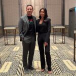 Christine Lampard Instagram - Last night was about supporting @iyf_uk and all the great work they do ahead of the big game today!! ☘️☘️☘️ suit from @safiyaa_official @danniiwhitemanstylist