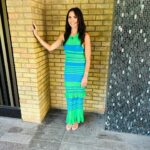 Christine Lampard Instagram - @loosewomen looks courtesy of @mothershoppers 💚💙 dress from @neverfullydressed trouser suit from @nobodyschild 🤗