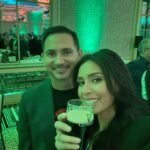 Christine Lampard Instagram - Last night was about supporting @iyf_uk and all the great work they do ahead of the big game today!! ☘️☘️☘️ suit from @safiyaa_official @danniiwhitemanstylist