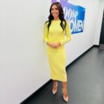 Christine Lampard Instagram - Beat Blue Monday… just wear yellow 🌼⭐️ @loosewomen @mothershoppers dress from @mango