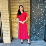 Christine Lampard Instagram - The @lorraine green room was strictly a Valentines red/pink zone this morning thanks to @michellewinser ♥️💖 dress from @rixo