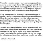 Christine McConnell Instagram - Update: After doing some research I’ve donated to @naacp 🖤